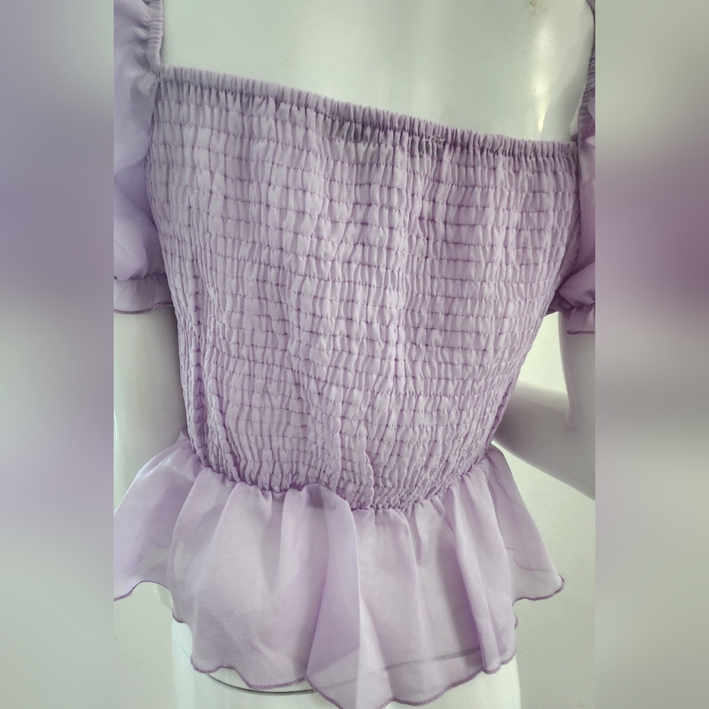 Haute Monde Lavander Color Women's Blouse Size Medium - Picture 5 of 12